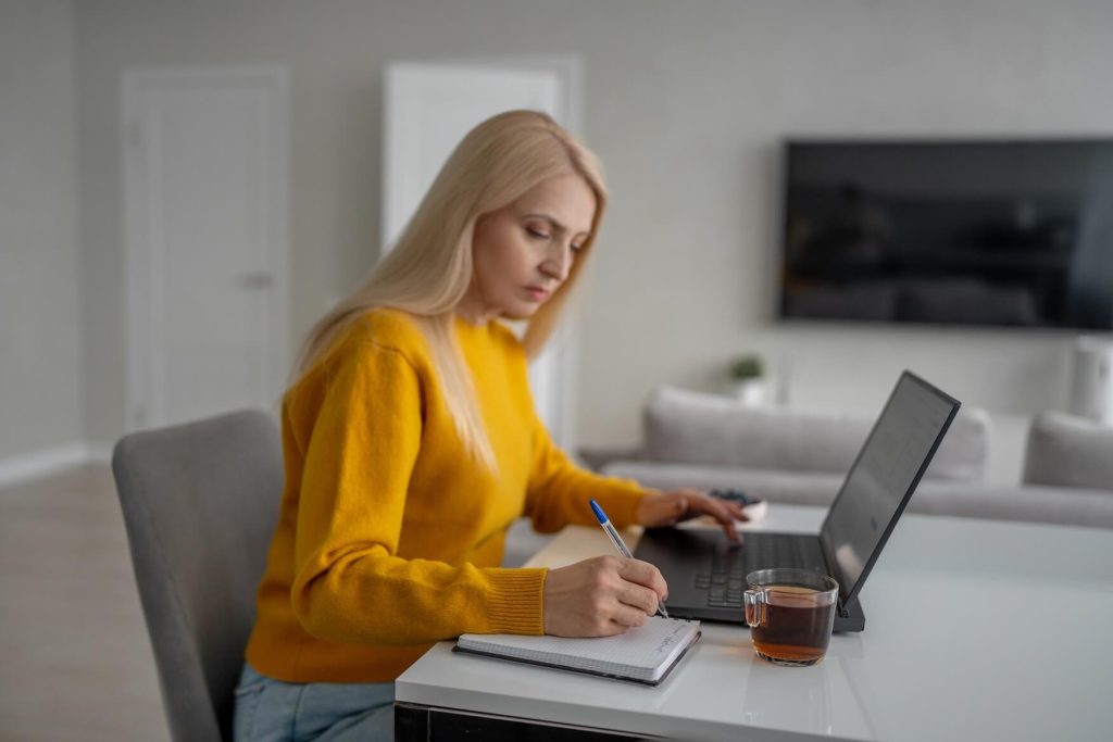 woman preparing nebraska divorce forms